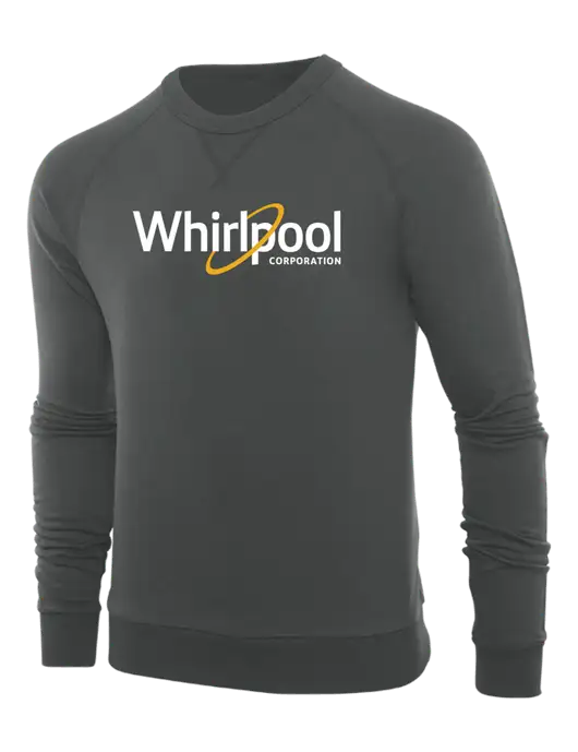 Allmade Charcoal Grey Organic French Terry Crewneck Sweatshirt w/Whirlpool Corporation Logo