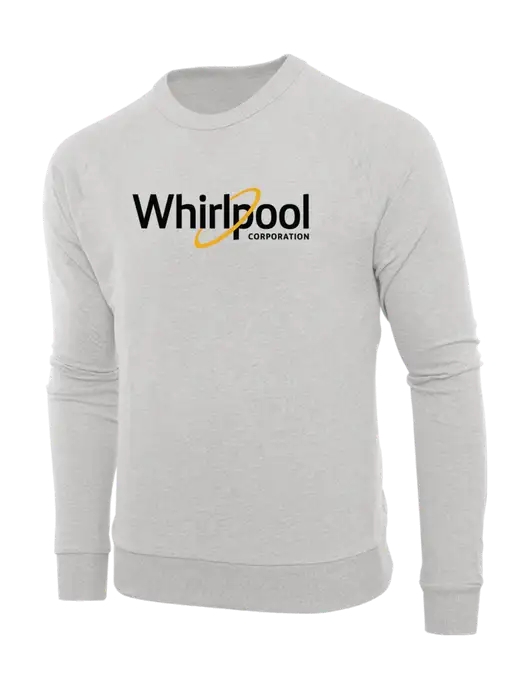 Allmade Granite Grey Heather Organic French Terry Crewneck Sweatshirt w/Whirlpool Corporation Logo