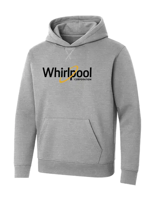 Allmade Granite Grey Heather Organic French Terry Pullover Hoodie w/Whirlpool Corporation Logo