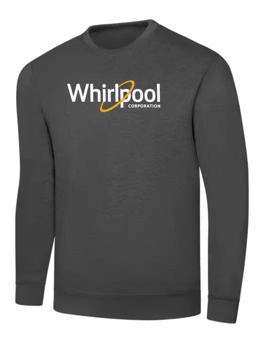 Charcoal 7.8 oz Ring Spun Crew Sweatshirt w/Whirlpool Corporation Logo