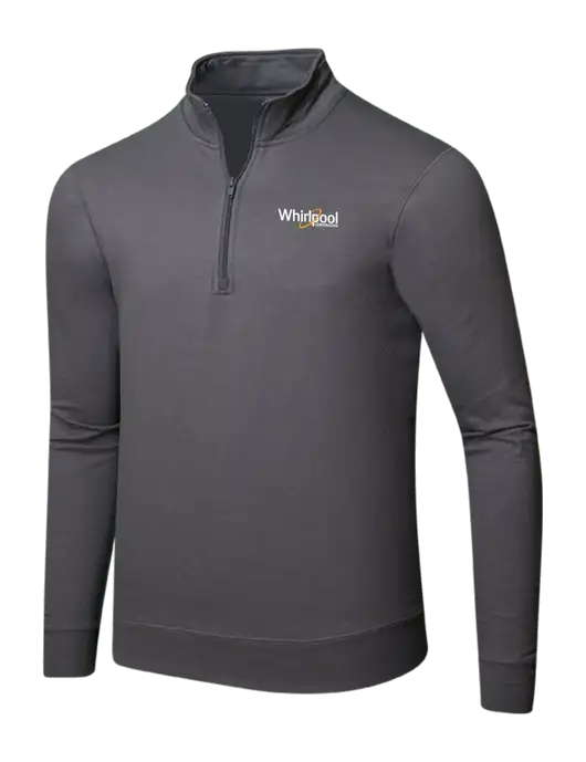 Charcoal 8.5 oz Ring Spun 1/4 Zip Pullover Sweatshirt w/Whirlpool Corporation Logo