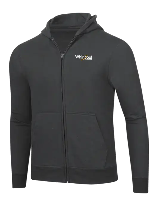 Charcoal 8.5 oz Ring Spun Zip Hooded Sweatshirt w/Whirlpool Corporation Logo