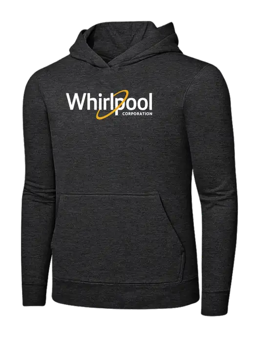 Dark Heather Grey 7.8 oz Ring Spun Hooded Sweatshirt w/Whirlpool Corporation Logo