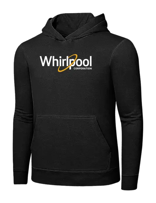 Jet Black 7.8 oz Ring Spun Hooded Sweatshirt w/Whirlpool Corporation Logo