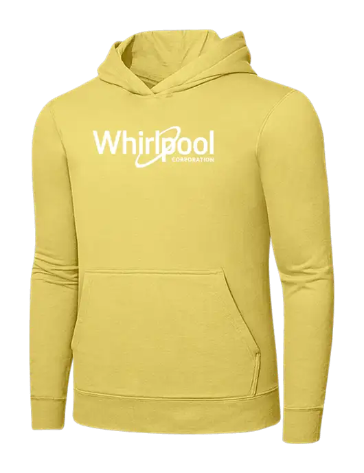 Yellow 7.8. oz Ring Spun Hooded Sweatshirt w/Whirlpool Corporation Logo