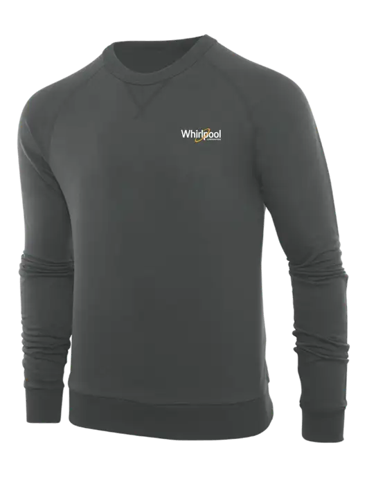 Allmade Charcoal Grey Organic French Terry Crewneck Sweatshirt w/Whirlpool Corporation Logo