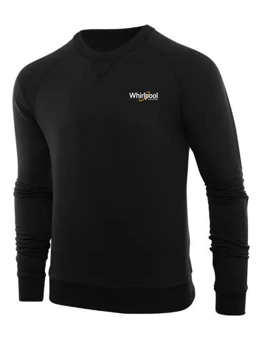 Allmade Deep Black Organic French Terry Crewneck Sweatshirt w/Whirlpool Corporation Logo