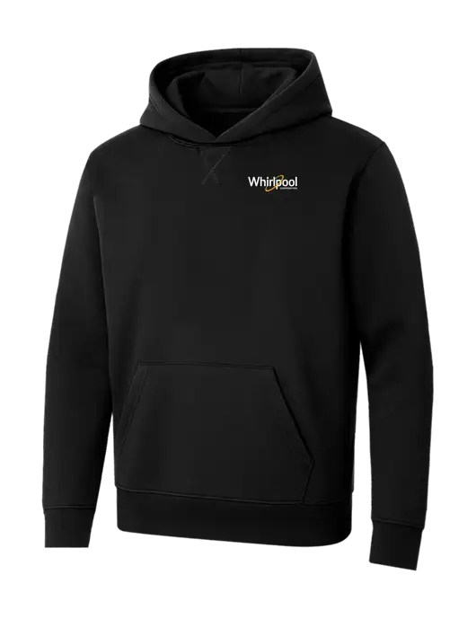 Allmade Deep Black Organic French Terry Pullover Hoodie w/Whirlpool Corporation Logo