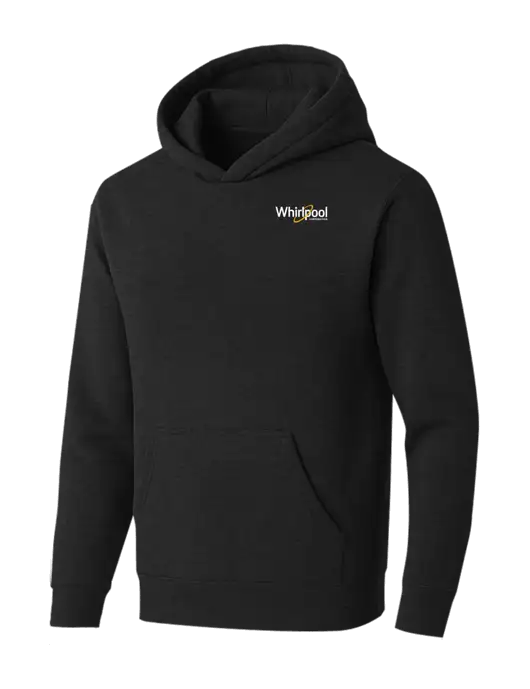 BELLA+CANVAS Black Heather Sponge Fleece Pullover Hoodie w/Whirlpool Corporation Logo