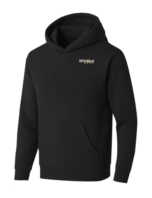 BELLA+CANVAS Black Sponge Fleece Pullover Hoodie w/Whirlpool Corporation Logo