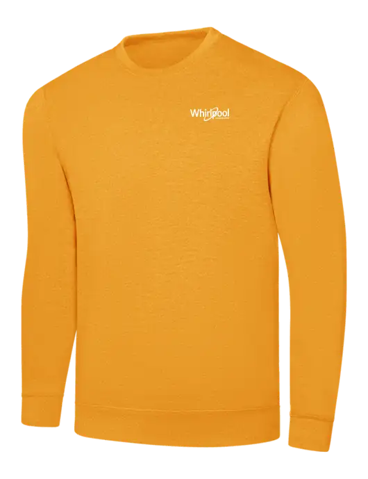 Gold 7.8 oz Ring Spun Crew Sweatshirt
 w/Whirlpool Corporation Logo