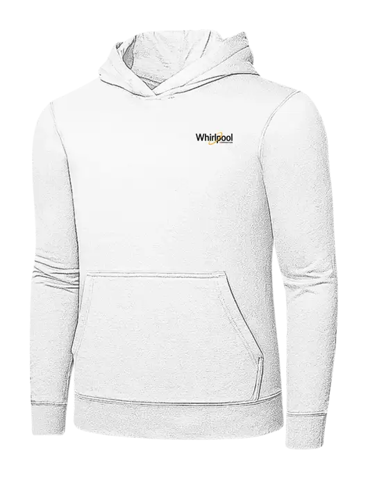 White 7.8 oz Ring Spun Hooded Sweatshirt w/Whirlpool Corporation Logo
