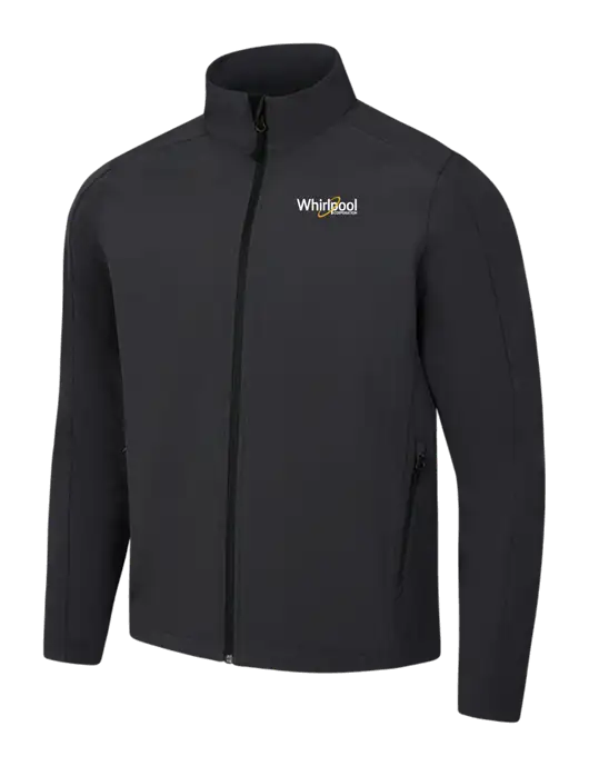 Black Charcoal Heather Core Soft Shell Jacket w/Whirlpool Corporation Logo