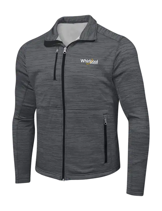 Dark Grey Digi Stripe Fleece Jacket w/Whirlpool Corporation Logo