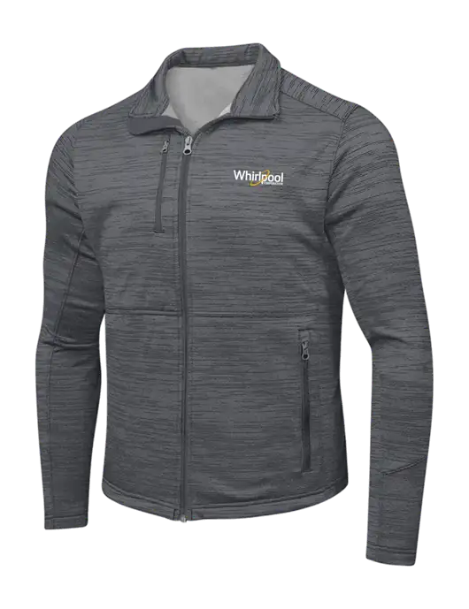 Medium Grey Digi Stripe Fleece Jacket w/Whirlpool Corporation Logo