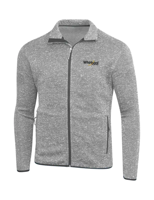 Grey Heather Sweater Fleece Jacket w/Whirlpool Corporation Logo