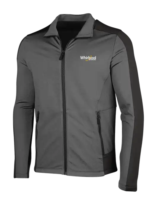 Medium Grey Heather Grid Fleece Jacket w/Whirlpool Corporation Logo