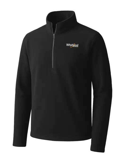 Black Microfleece 1/2 Zip Pullover w/Whirlpool Corporation Logo