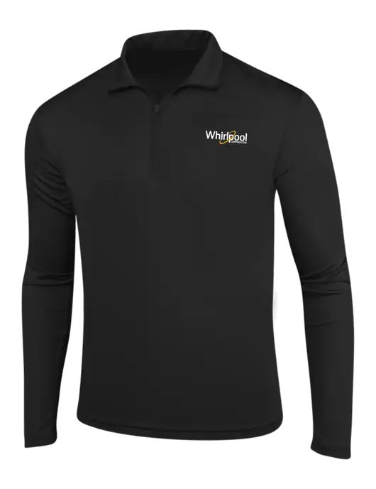 Black PosiCharge Competitor 1/4 Zip Pullover w/Whirlpool Corporation Logo
