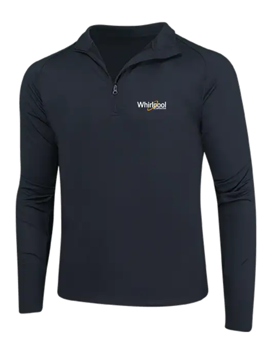 Black Sport Wick Stretch 1/4 Zip Pullover w/Whirlpool Corporation Logo