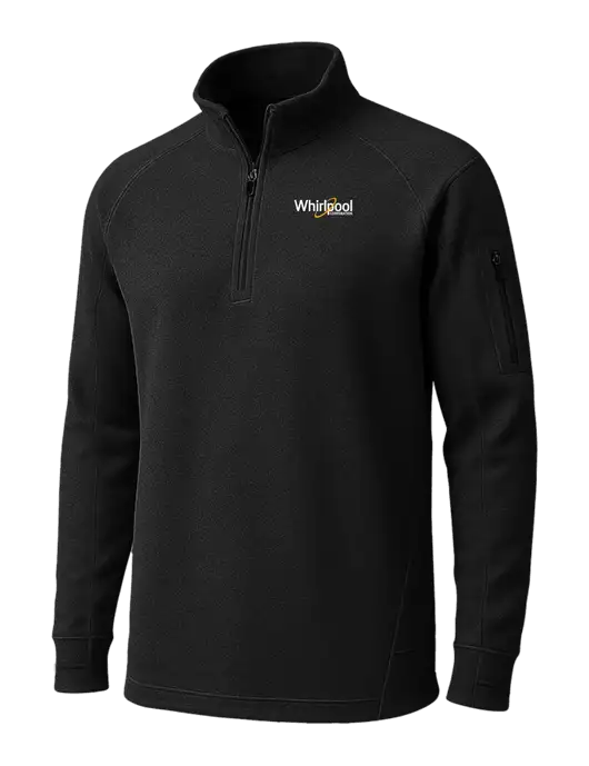 Black Tech Fleece 1/4 Zip Pullover w/Whirlpool Corporation Logo