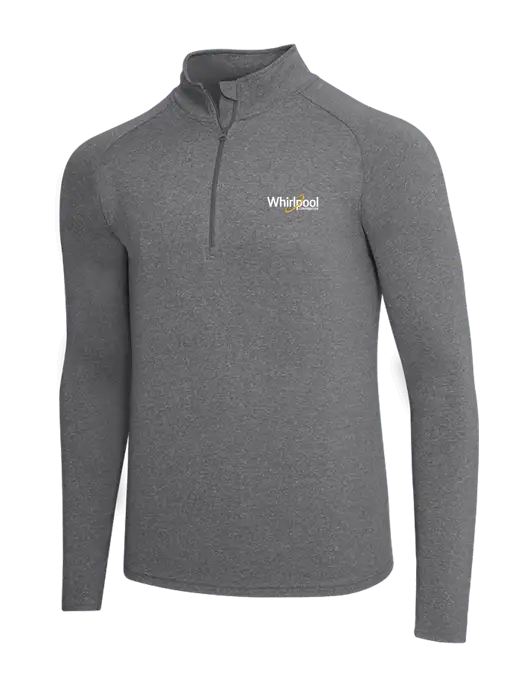 Dark Grey Heather Sport Wick Stretch 1/4 Zip Pullover w/Whirlpool Corporation Logo