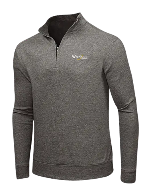 Charcoal Heather/Medium Heather Grey Interlock 1/4 Zip w/Whirlpool Corporation Logo