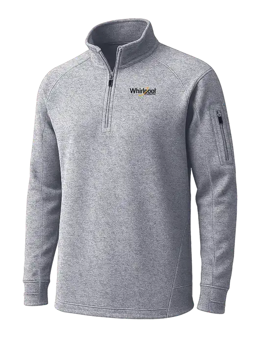 Grey Heather Tech Fleece 1/4 Zip Pullover w/Whirlpool Corporation Logo