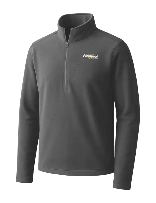 Medium Grey Microfleece 1/2 Zip Pullover w/Whirlpool Corporation Logo