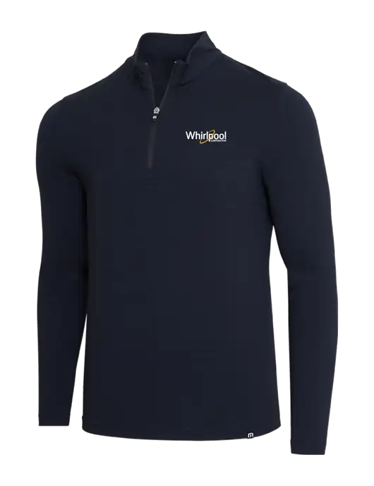 TravisMathew Black Crestview 1/4 Zip w/Whirlpool Corporation Logo
