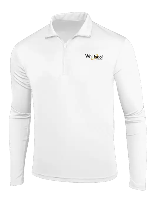 White PosiCharge Competitor 1/4 Zip Pullover w/Whirlpool Corporation Logo