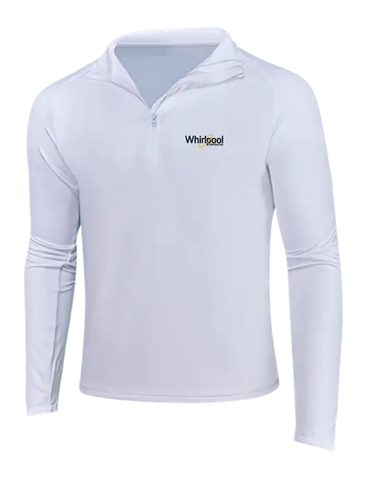 White Sport Wick Stretch 1/4 Zip Pullover w/Whirlpool Corporation Logo