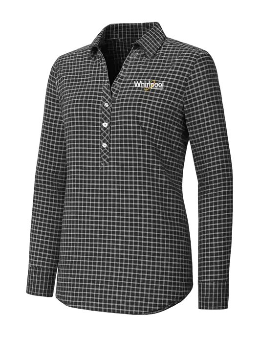 Womens Dark Grey/White City Stretch Shirt w/Whirlpool Corporation Logo