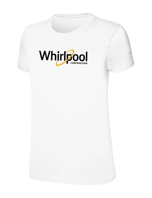 Womens Ring Spun White 4.5 oz T-Shirt w/Whirlpool Corporation Logo