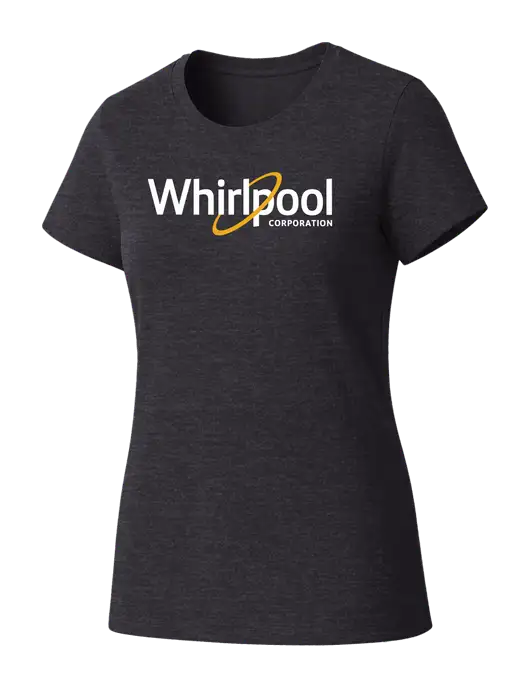 Womens Seriously Soft Heathered Charcoal T-Shirt w/Whirlpool Corporation Logo