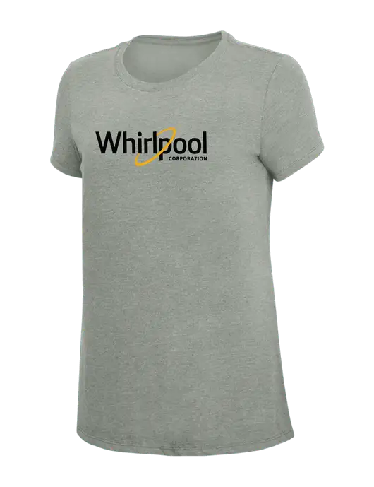 Womens Simply Soft Grey Frost 4.5oz  Poly/Combed Ring Spun Cotton T-Shirt w/Whirlpool Corporation Logo