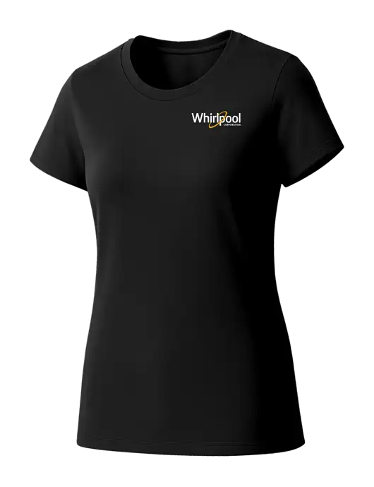 Womens Seriously Soft Black T-Shirt w/Whirlpool Corporation Logo