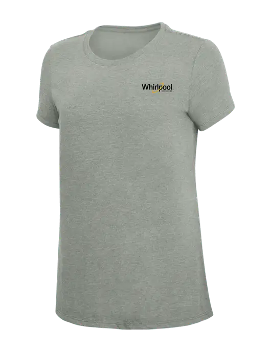Womens Simply Soft Grey Frost 4.5oz  Poly/Combed Ring Spun Cotton T-Shirt w/Whirlpool Corporation Logo