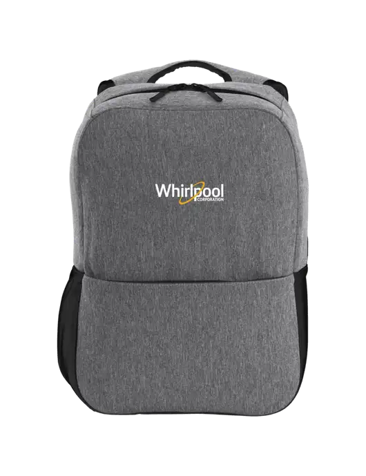 Access Square Laptop Graphite Heather/Black Backpack w/Whirlpool Corporation Logo