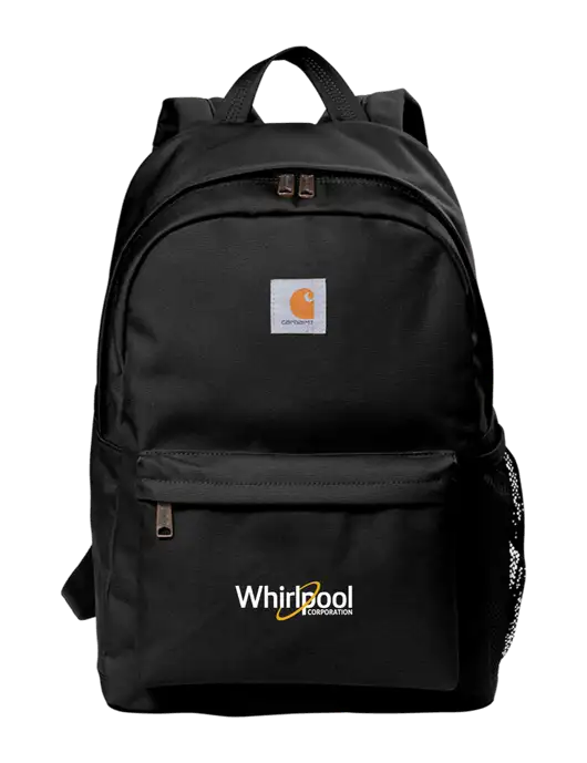 Carhartt Black Canvas Backpack w/Whirlpool Corporation Logo