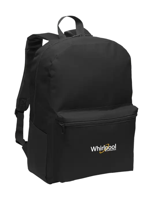 Casual Black Lightweight Laptop Backpack w/Whirlpool Corporation Logo