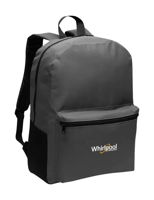 Casual Dark Charcoal Lightweight Laptop Backpack w/Whirlpool Corporation Logo