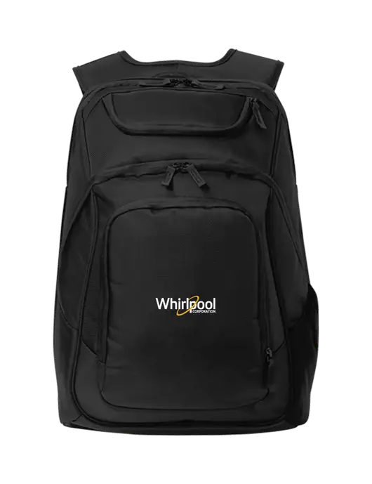 Executive Black Laptop Backpack w/Whirlpool Corporation Logo