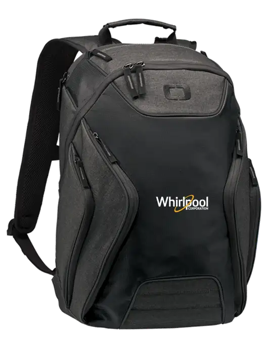 OGIO Black/Heather Grey Hatch Laptop Backpack
 w/Whirlpool Corporation Logo